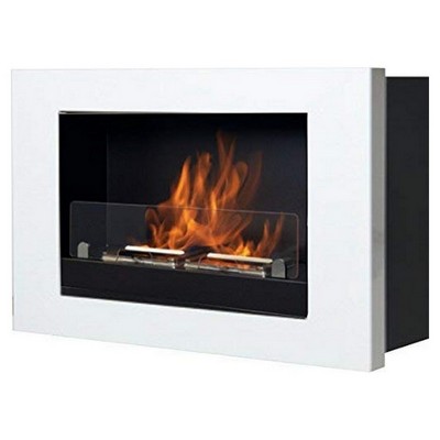 Wall-to-ceiling BIO-FIREPLACES - Treviso - White